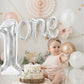 Toniful 40 Inch Giant Silver Number 1 Balloon,Mylar Foil Script Cursive Letter 1 Balloon Banner For Boys Girls Kids First Birthd