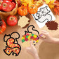 Zliisang 12PCS Make You Own Fall Crafts Kit Bulk Fall Animals Paper Suncatchers Foam Stickers Crafts DIY Kit for Autumn Thanksgi
