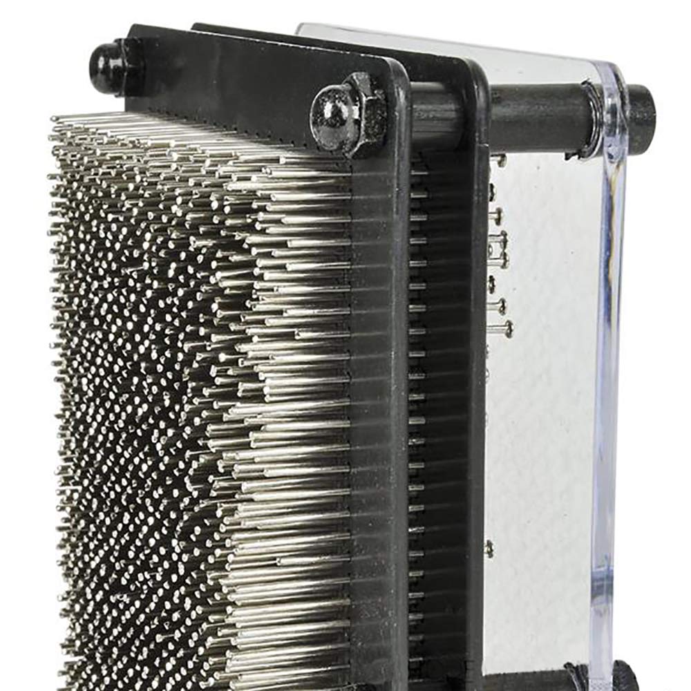 The Dreidel Company 3D Pin Art Classic Game Pin Impression Desk Toys Sculpture for Children Adults (Rectangle Shaped 5'' x 7'')