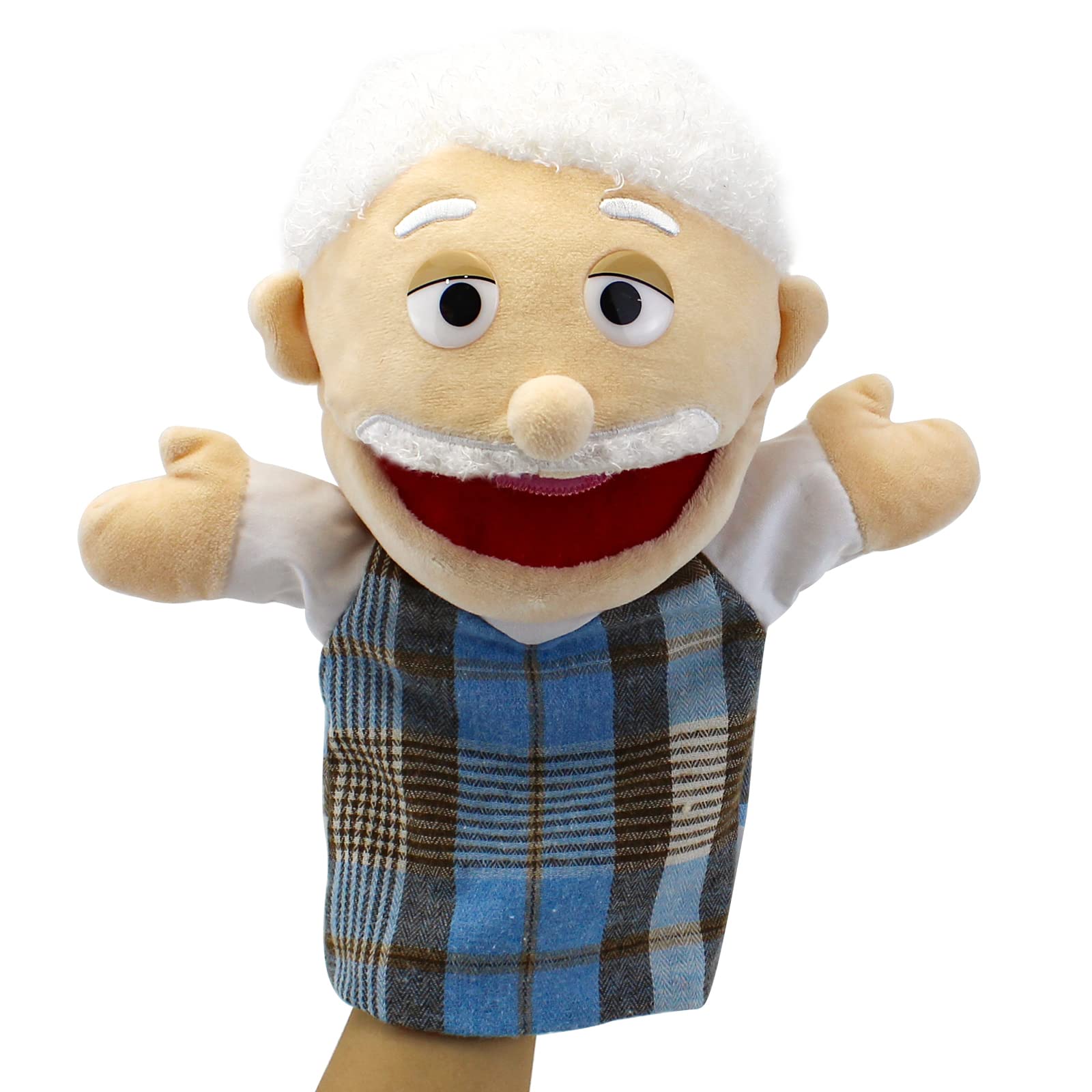 Family Hand Puppets,Puppets For Kids Role Paly Family Members 13.4 Inch Multi-Ethnic Puppets Plush Soft Hand Puppets Family Pupp