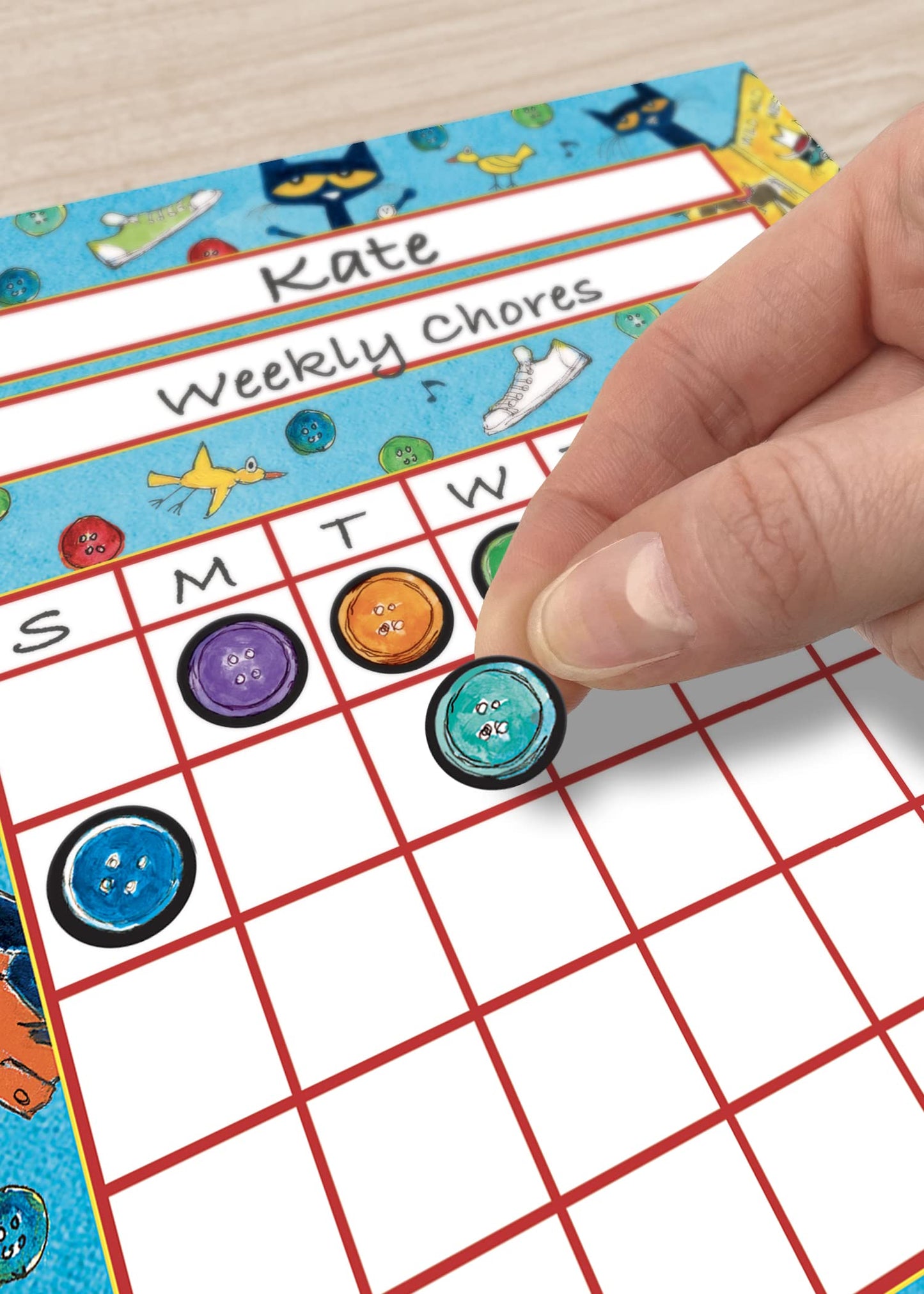Pete The Cat Groovy Buttons Mini Stickers (EP63937)