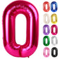 Hot Pink Number 0 Balloon 40 Inch, 0 Balloon Numberfor 10Th 20Th 30Th 40Th 50Th 60Th Birthday Decorations, Hot Pink Party Suppli