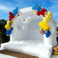 Inflatable White Bounce House Castle, 13X13X10Ft Large Jumper Pvc Bouncy House With Dome And Blower For Toddler Kids And Adults