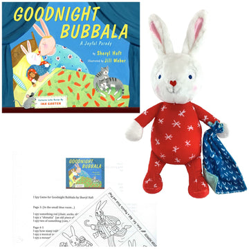 Goodnight Bubbala Gift Set, Book By Sheryl Haft, Merrymakers Plush Book Character Rabbit Doll Toy And Fun Pages (Popular Jewish