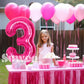 Suwen 40 Inch Hot Pink Large 3 Number Balloons Big Foil Helium Number Balloons 0-9 Jumbo Happy 3Rd Mylar Birthday Party Decorati