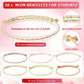 Riceshoot 60 Sets Valentine Gifts for Kids Classroom Neon Bracelets Rope Bracelets Valentines Day Gift Cards Our Class Will Knot