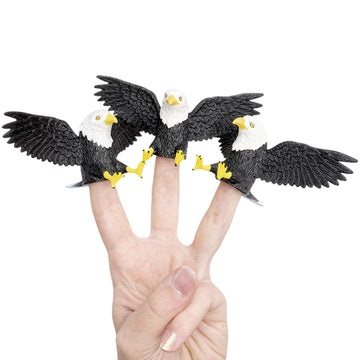 Archie Mcphee Finger Bald Eagles - Set Of 3 Majestic Bald Eagle Finger Puppets: Perfect For Usa'S Patriotic Puppetry
