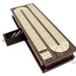 House Of Cribbage - Continuous Cribbage Board Inlaid 4 Tracks Rosewood/Maple With Sliding Lids And Drawer