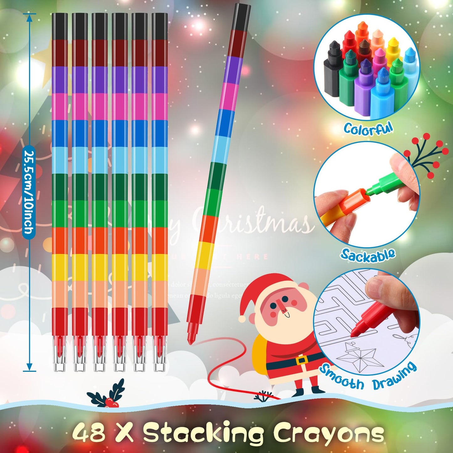 Ben Louis 24 Pcs Christmas Coloring Books Kids With 24 Crayons Christmas Party Favors Mini Activity Books Bulk For Kids Students