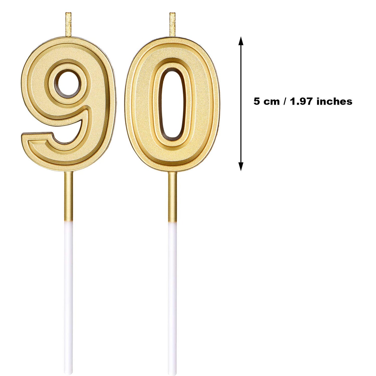 Frienda Birthday Candles Cake Numeral Candles Happy Birthday Cake Candles Topper Decoration for Birthday Wedding Anniversary Cel