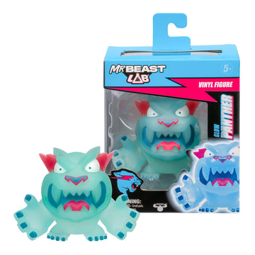 Mrbeast Lab Collectible Vinyl Figures - Glow Panther - 3.5'' Tall, Packaged In A Premium Display Box. 4 To Collect!