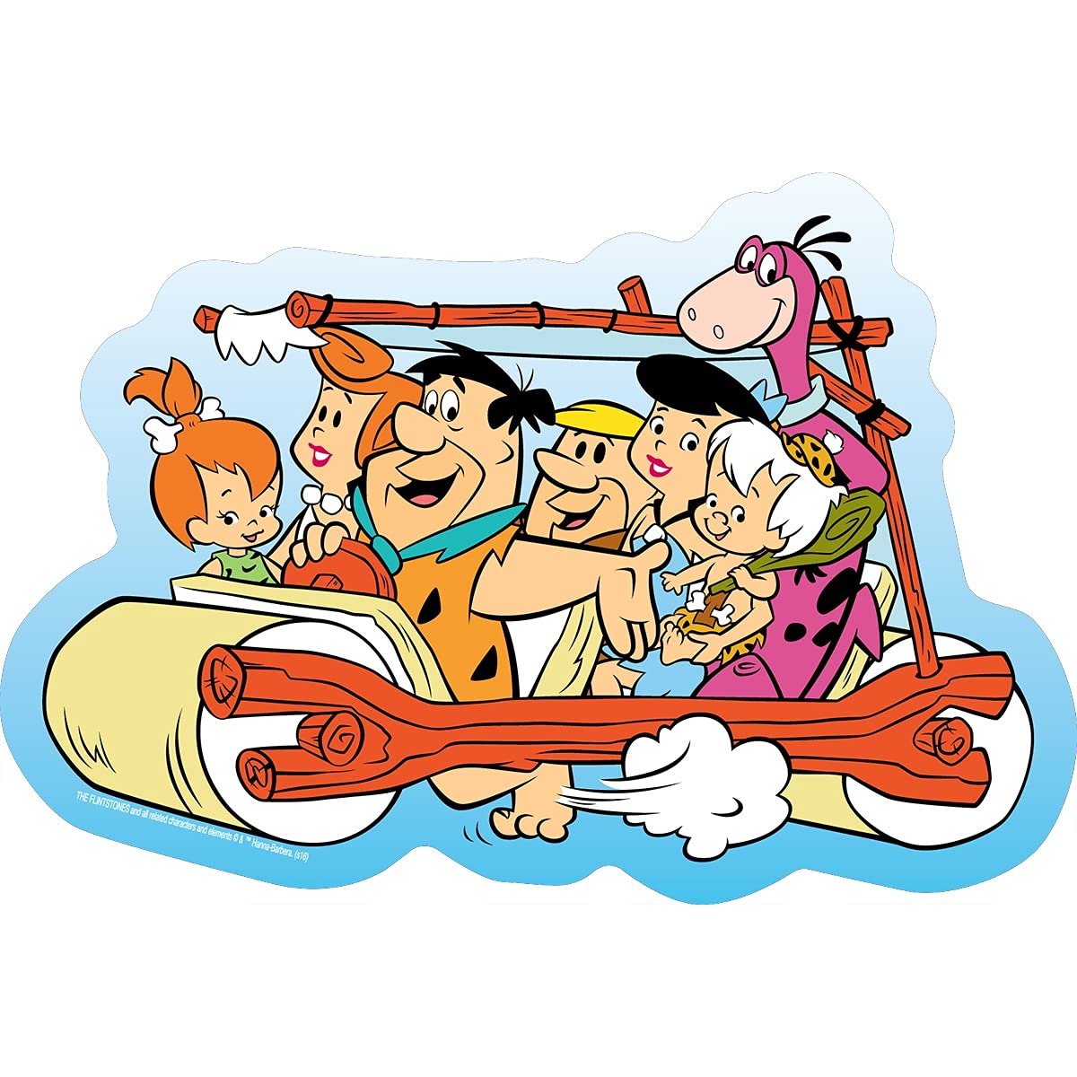 Licenses Products Hanna Barbera Flintstones Car Sticker