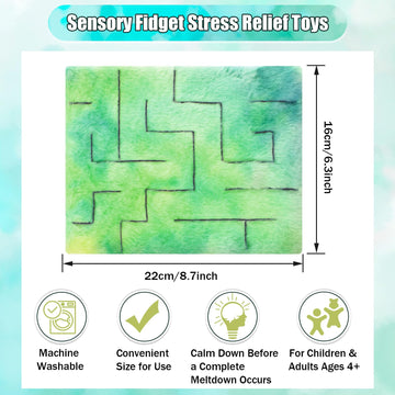 2 Pack Marble Maze Mat Fidget Sensory Tactile Sensory Toys Stress Relief Toys Anxiety Relief Toys Calming Toys For School Classr