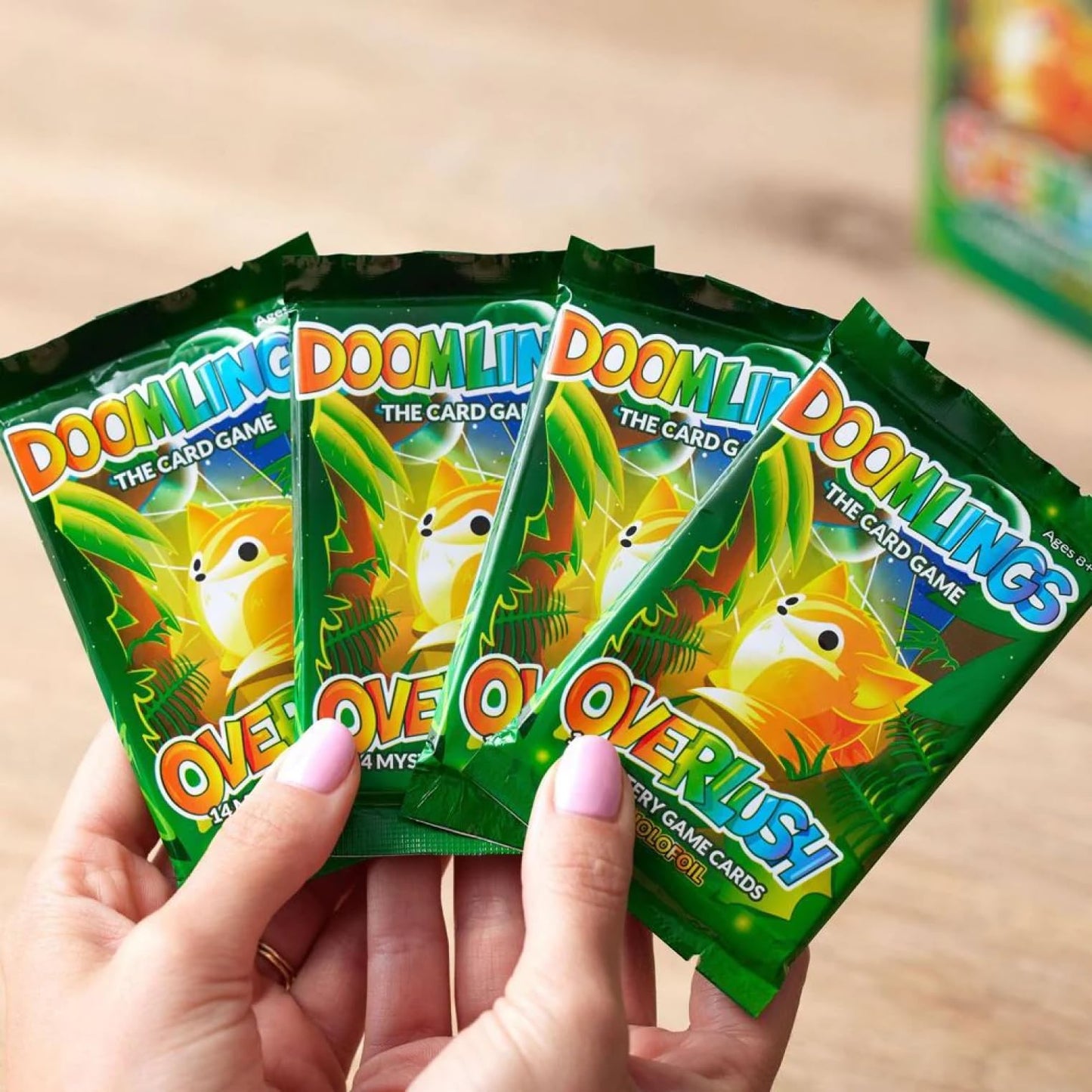 Doomlings Overlush - Mystery Expansion Card Game - 4-Pack (60 Total Cards Included)