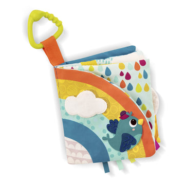 B. Toys- B. Baby – Interactive Soft Baby Book – Rainbow Sunshine- Baby Developmental Toy- Cloth Book For Babies – Sensory Features – 6 Months +