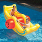 Swimline Sea Saw Rocker Pool Float for 2 - Heavy Duty PVC, Yellow, 100"x60"x43", Easy Grab Handles, Model 9058