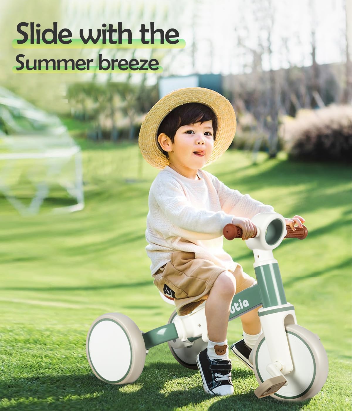 Bautia 4 In 1 Tricycle For Toddlers 1-3 Baby Balance Bike 1 2 Year Old Boy Girl Gift, Bicycle For Kids Toy With Removable Pedals