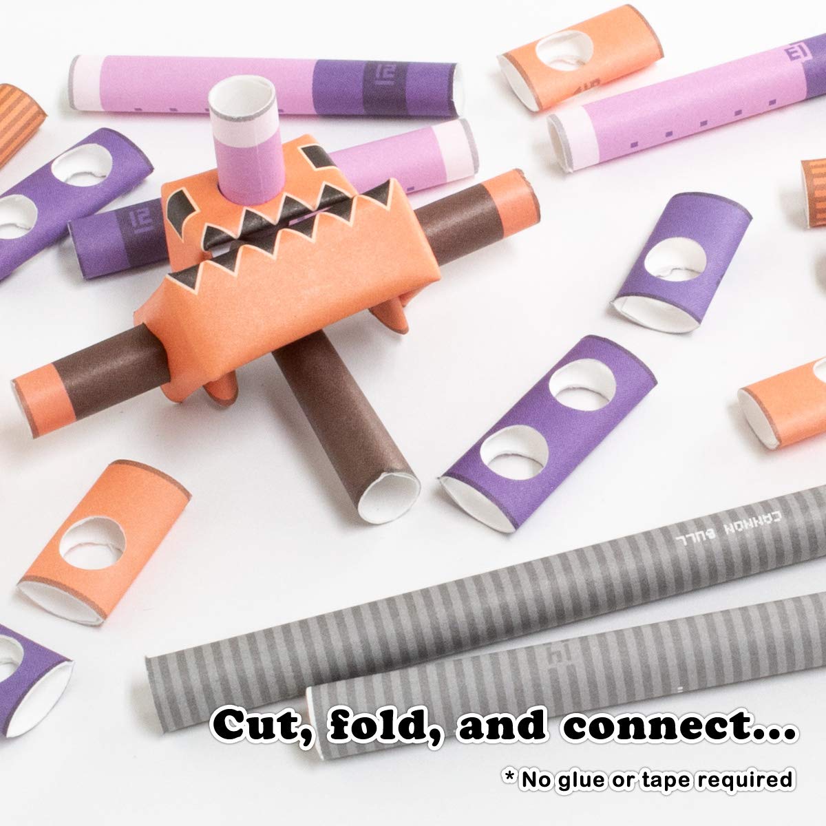 PIPEROID Cannon Bull - Japanese 3D Paper Puzzle DIY Robot kit for Kids and Origami Kit for Adults