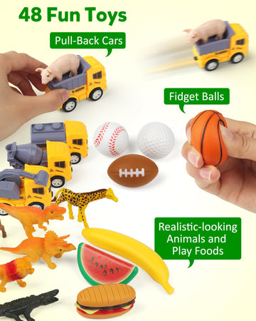 Coogam Sorting Toy For Toddlers, Animals Dinosaurs Fruits Vehicles Foods Fishes Balls Farm Playset, Fine Motor Montessori Game Preschool Educational Learning Gift For Year Old Kids