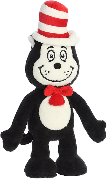 Aurora Whimsical Dr. Seuss Cat In The Hat Armature Stuffed Animal - Magical Storytelling - Officially Licensed - Black 8 Inches