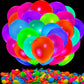 200 Pcs Uv Neon Balloons, Neon Glow Party Balloons Uv Black Light Balloons Glow In The Dark For Birthday Decorations Wedding Glo