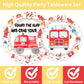 EUOYUFO Firetruck Birthday Party Decorations - 96PCS Fire Truck Plates and Napkins Party Supplies Firefighter Birthday Decoratio