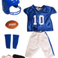 American Fashion World Blue Football Uniform 6pc Set for 18-Inch Dolls | Premium Polyester Material & Trendy Design