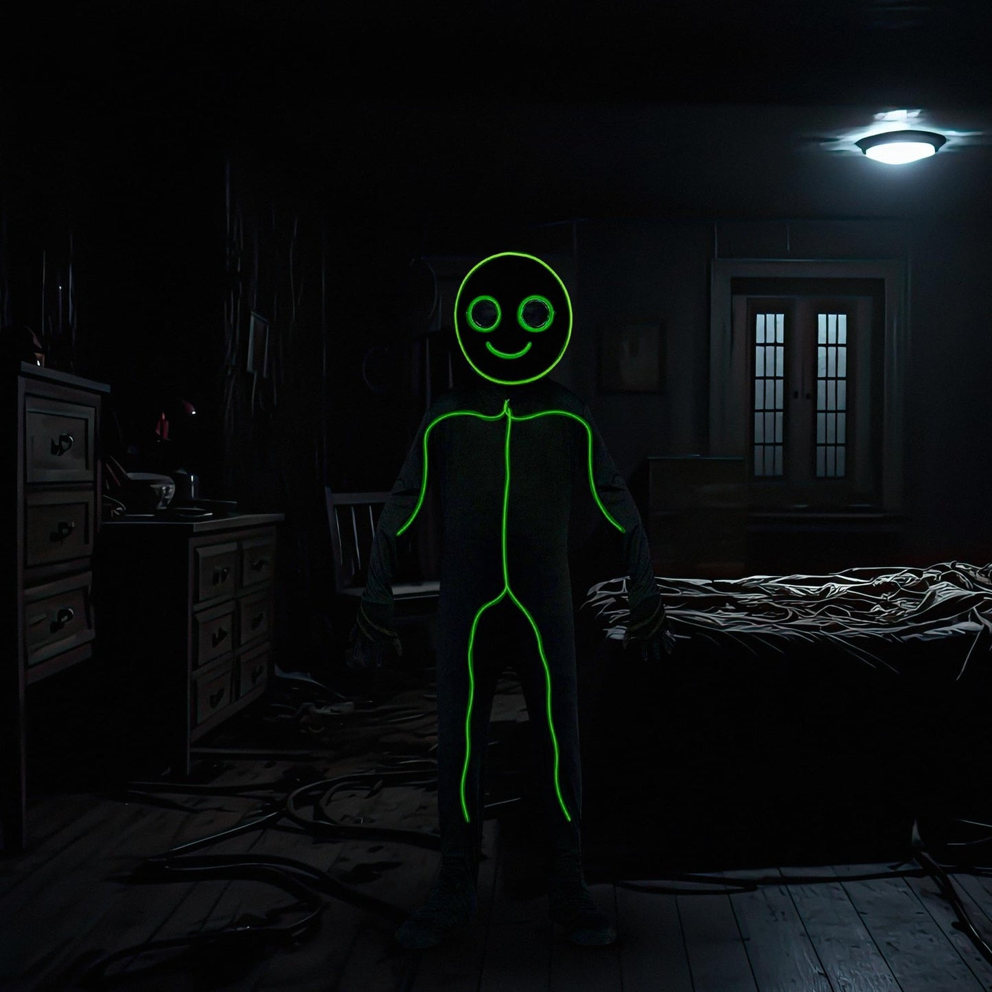 E.L. Stick Figure Light-Up Child Costume | Large 12/14