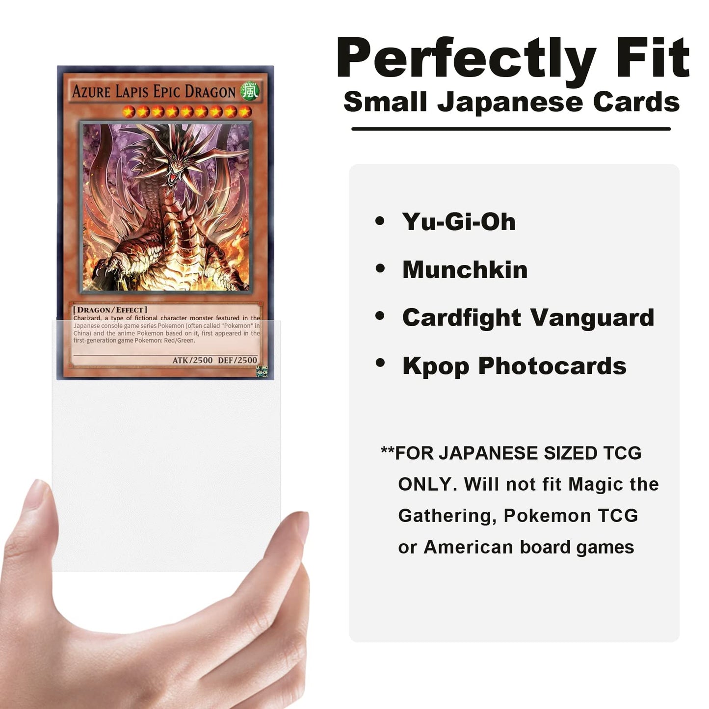 Clear Yu-gi-oh Card Sleeve 200 Pack  Japanese Small Card Sleeves Photocard Sleeves 62x89mm  Back Textured Perfect Shuffling  Protect Your Japanese Sized Trading Cards Kpop Photocard Never Tear