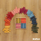 Kapla 100 Octocolor Case - Wooden Construction Set 100 Colored Building Planks