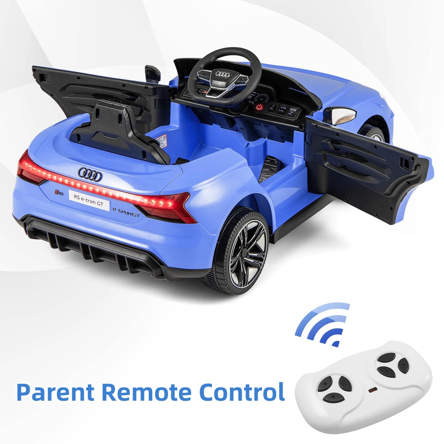 INFANS 12V Kids Ride On Car, Licensed Audi RS e-tron GT Electric Vehicle with Remote Control, Toddlers Battery Powered Toy with