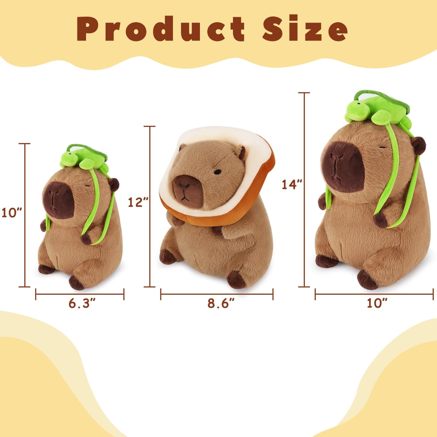 Achwishap Hamburger Capybara Plush,Cute Plushies Hamburger Capybara Stuffed Animal,Soft Capybara Plush Toys,Kawaii Plush Stuffed