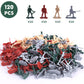 AMOR PRESENT Army Toy Set - 120PCS Plastic Soldiers Playset for Kids & Adults, Multi-Color, Medium Size