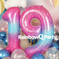 RainbowQ 40 Inch Number 19 Balloons, Pink Blue Foil, Large for 19th Birthday Party Decorations
