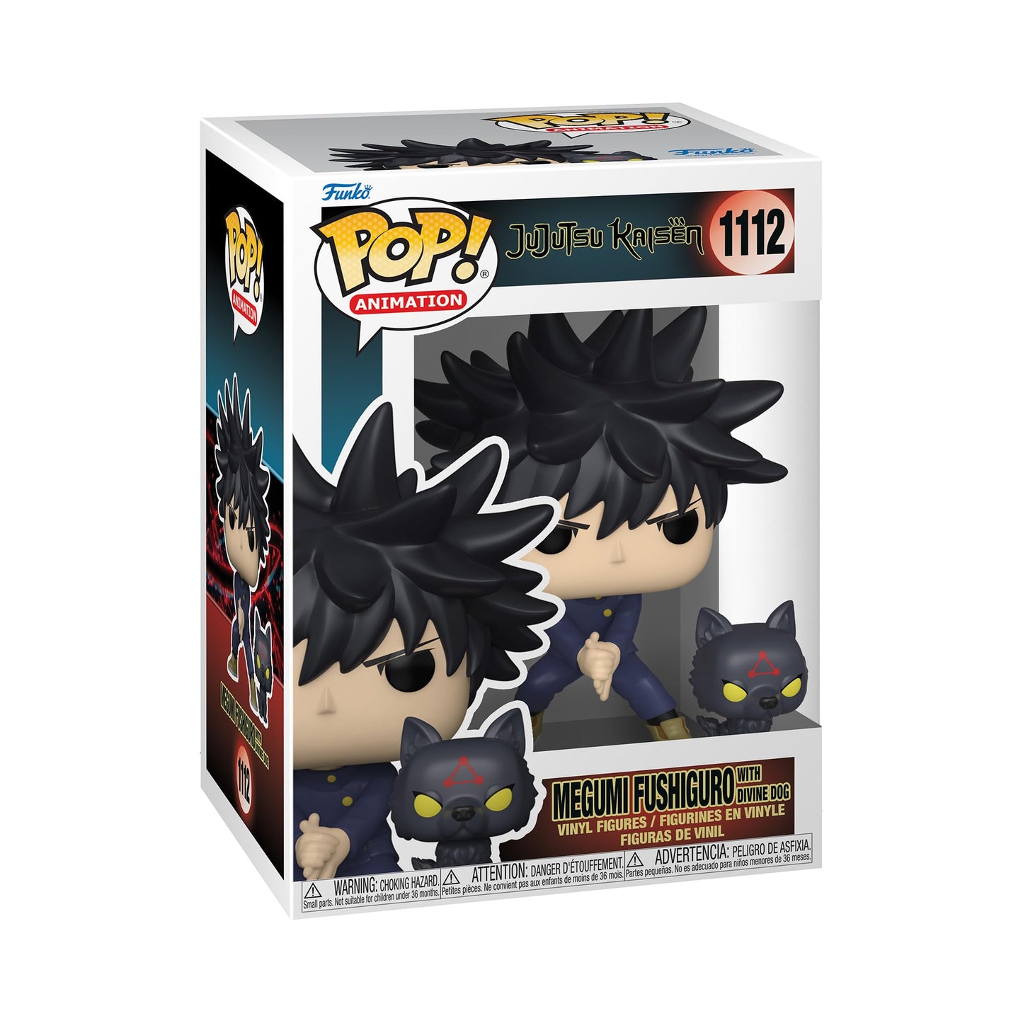 Funko Pop! Jujutsu Kaisen Megumi with Dogs Vinyl Figure, Standard Size, Multicolor, Model 61360