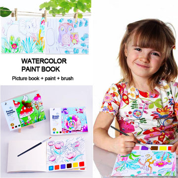 Yxotjhs Paint With Water Books, Watercolor Coloring Books For Kids Ages 4-8, Mess Free Water Painting Book For Toddlers 2-4, Art