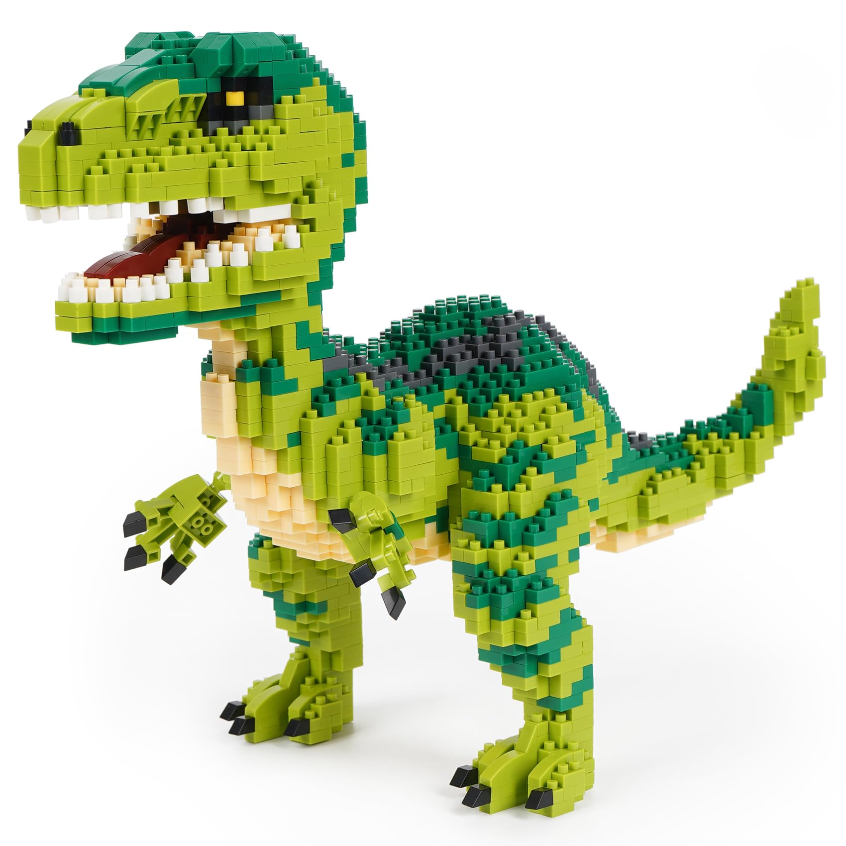 Geniteen Building Block Dinosaur Model Micro Mini Blocks Dinosaur Building Kit Gifts for Kids and mature-themed (Velociraptor)