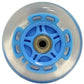 TGM Skateboards L.E.D. Scooter Wheels - 100mm Blue Urethane with ABEC 9 Bearings, 2-Pack