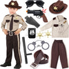 Latocos Kids Police Officer Costume Western Sheriff Cowboy Uniform Role Play With Accessories Halloween Costumes Boys Girls