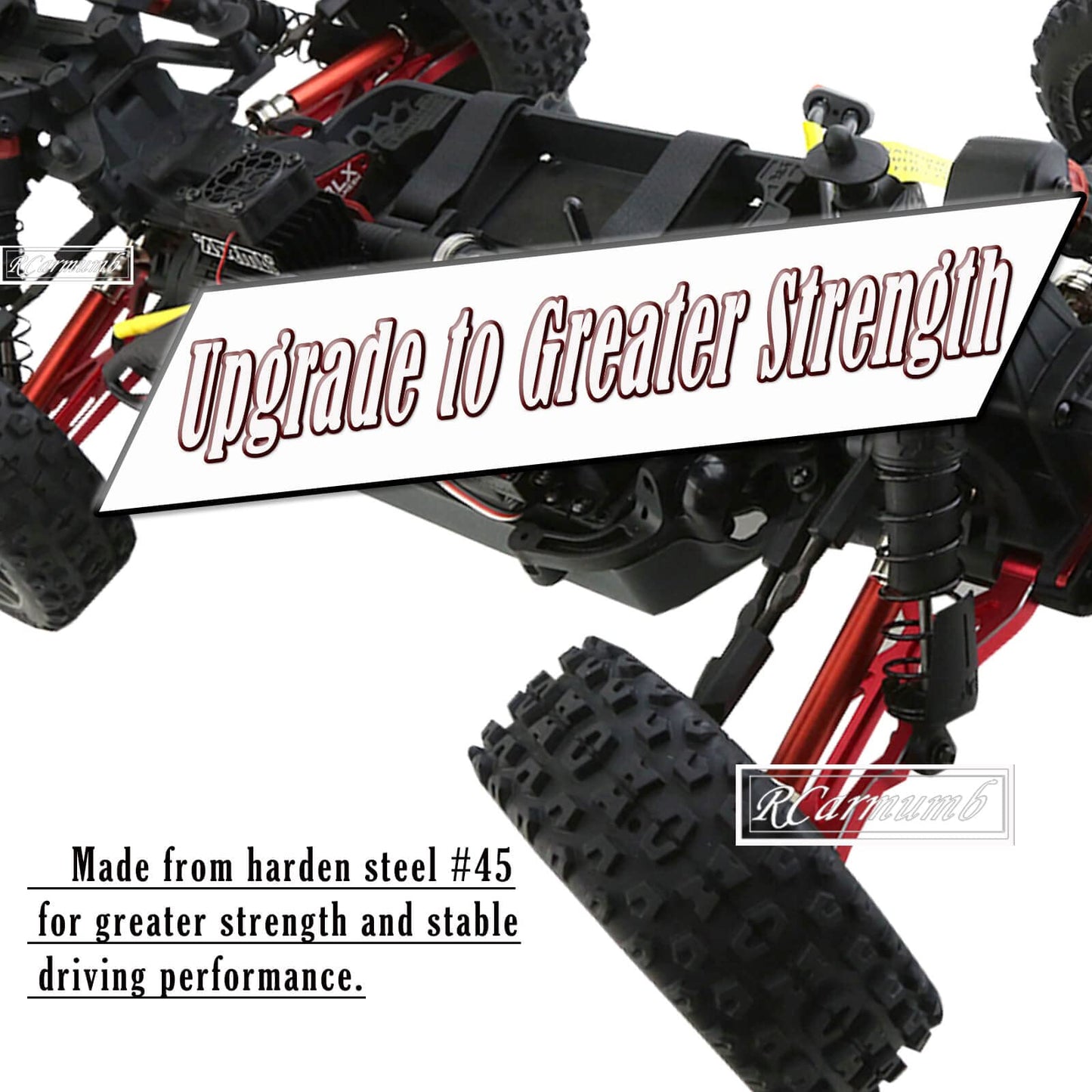 Rcarmumb CVD Drive Shaft Axles Upgrades for 1/10 Granite Senton 3s Blx&Mega550,Vortek 3s Blx,Big Rock v2,4Pcs Front Rear Harden
