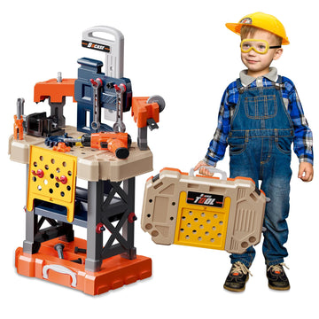 Kids Tool Bench - Kids Tool Set with Electric Toy Drill and Realistic Tools,78 Piece Toddler Tool Set Pretend Play for Toddlers