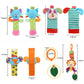 Bloobloomax Baby Soft Hanging Rattle, Wrist Rattle And Hand Foot Rattle Toy, Car Seat Stroller Toys With Plush Animal C-Clip Ring For Infant Babies Boys And Girls 3 6 9 To 12 Months (12Pcs-G)