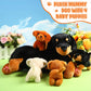 Honoson Nurturing Dog Stuffed Animal With Puppies Set Nursing Mommy Dog Plush With 4 Baby Puppies Soft Cute Dog Themed Stuffed P