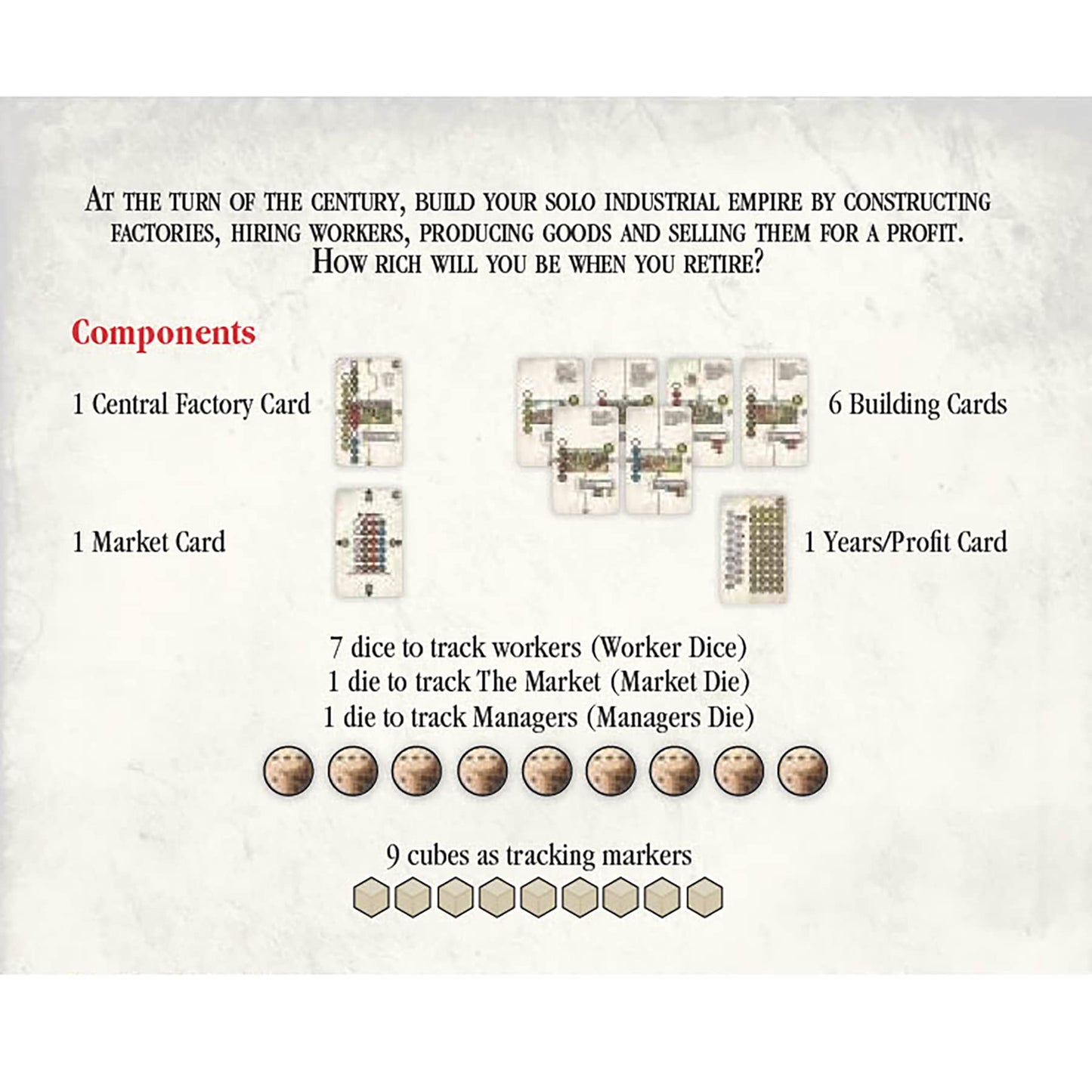 Capstone Games Nano9Games Volume 3: Empire - Capstone Games, Industrial Empire Building Strategy Board Game, 1 Player, 30 Min, A