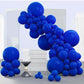 PartyWoo Blue Balloons Pack - 140 pcs Rubber Balloons in 5-18 Inch Sizes for Garland & Arch Decorations, Dark Blue Color