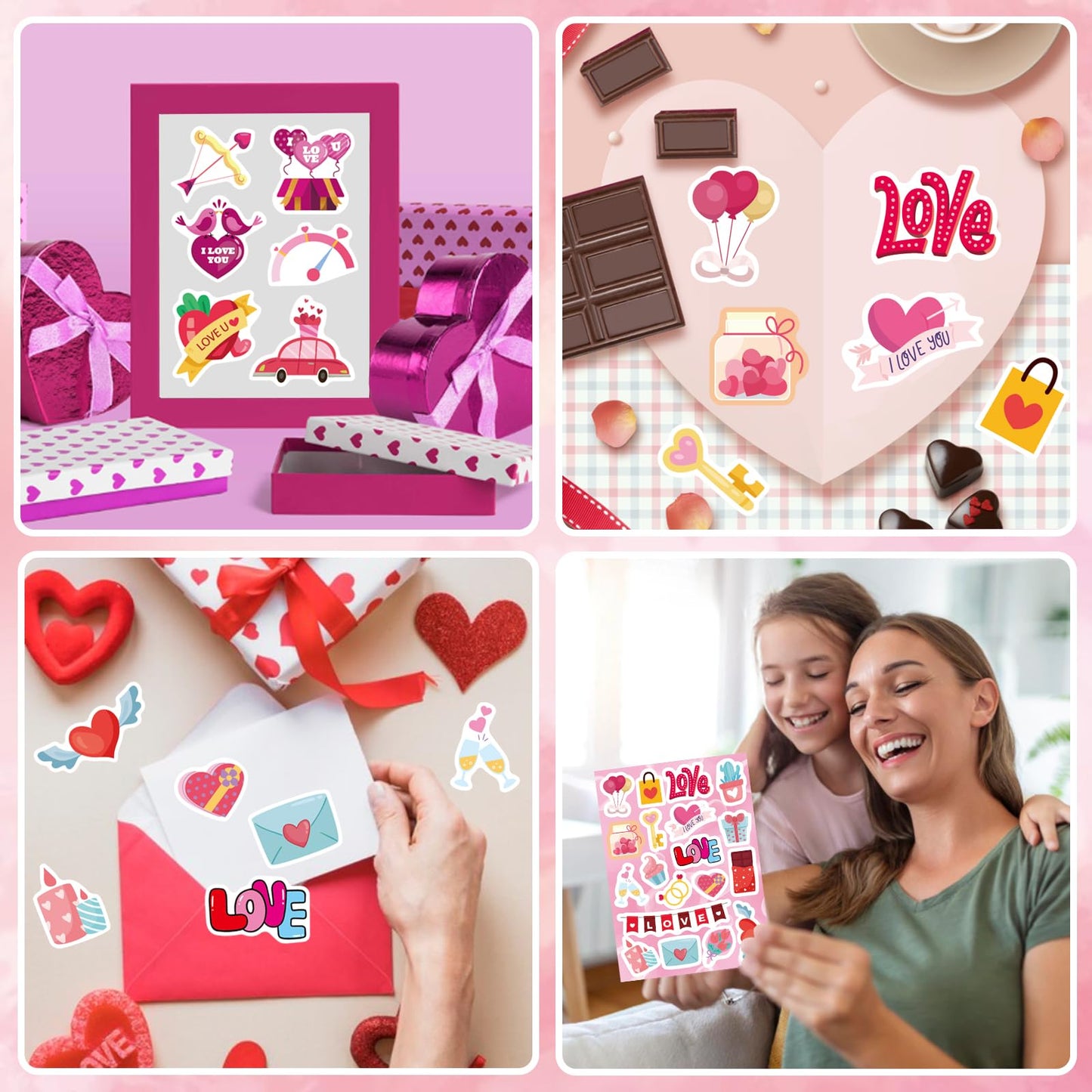 465Pcs Valentine Stickers - Valentines Stickers For Kids Love Stickers Kawaii Heart Stickers Valentine'S Day Theme Stickers Part