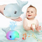 Bath Toys, Rechargeable Baby Bath Toys, Dolphin Sprinkler Bath Toy With Light Up Music,Bathtub Water Toy, Birthday Gifts For 1-6