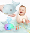 Bath Toys, Rechargeable Baby Bath Toys, Dolphin Sprinkler Bath Toy With Light Up Music,Bathtub Water Toy, Birthday Gifts For 1-6