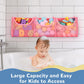 Docmon Bath Toy Storage, Large Capacity Bath Toy Holder, Opening 3 Compartments Bathtub Toy Storage, Quick Dry Bath Toy Organize
