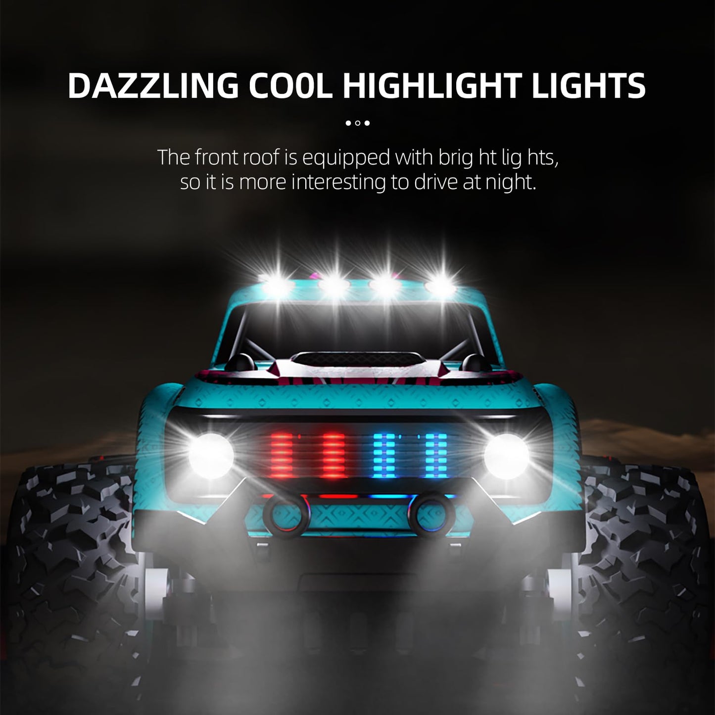 QI Xin Remote Control RC Trucks, 1/20 RC Cars,2.4GHZ Remote Control,2WD 20Km/h with LedLight,Remote Control Monster Truck Racing